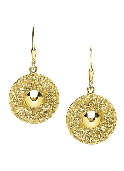 14ct Gold Vermeil Celtic Warrior Earrings